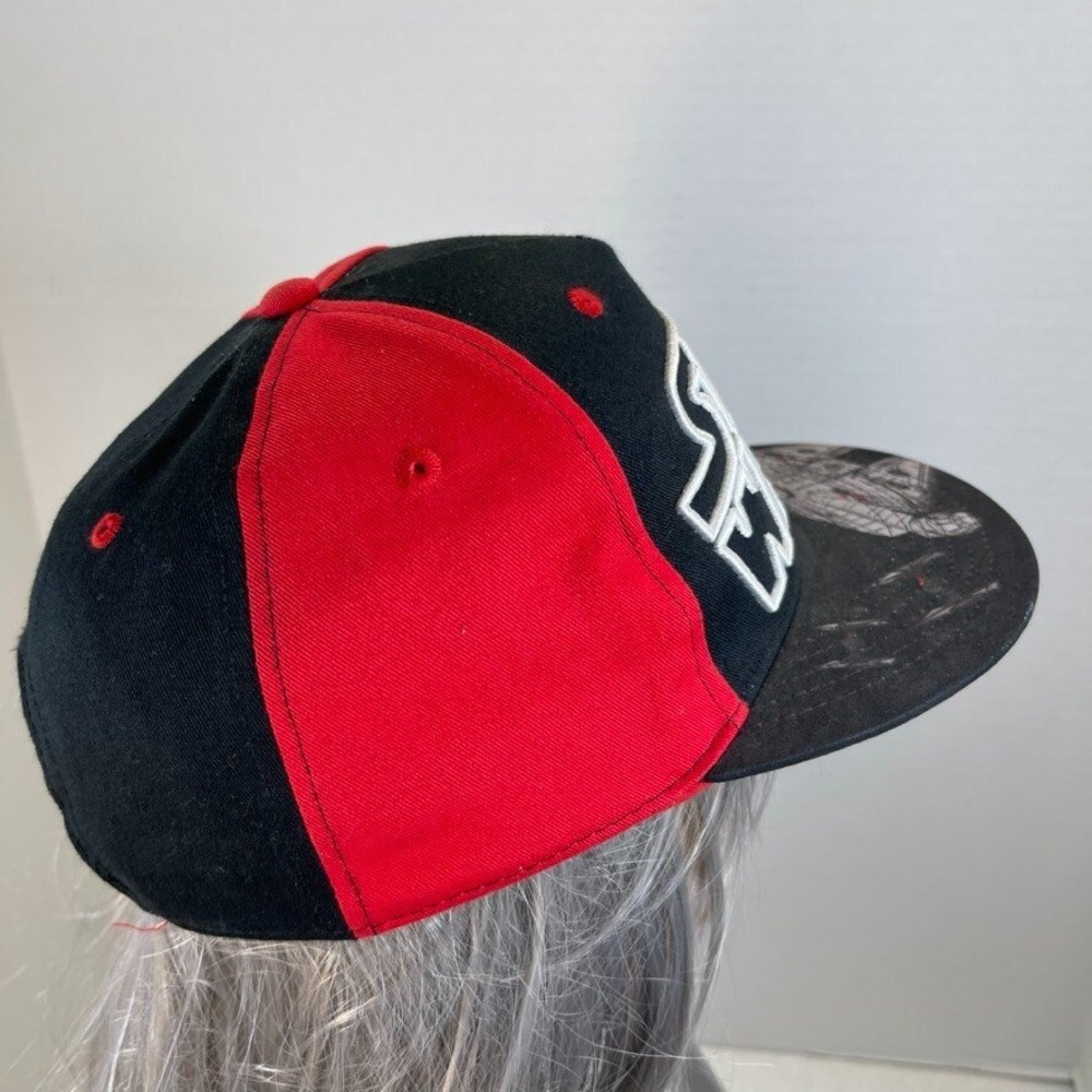 Star Wars Hat Cap Snapback Black Red Millennium Falcon Youth Streetwear Rare - Picture 2 of 6